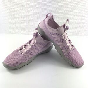 Adidas All in Motion Lavender & Gray Mesh Bungee Lace Sneakers